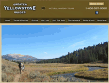 Tablet Screenshot of greateryellowstoneguides.com